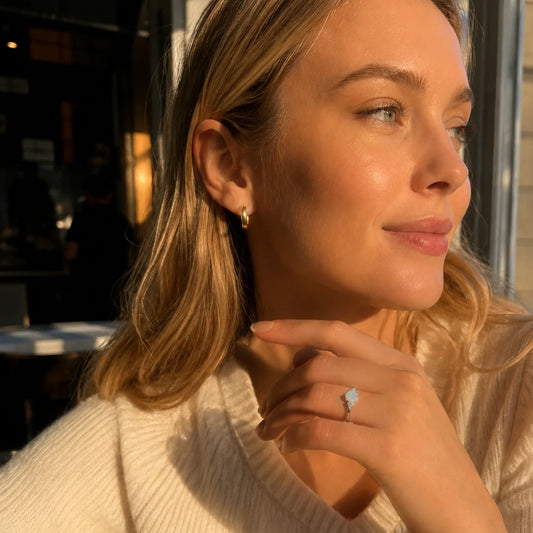 Anello Clemora™ –  Con pietra Opale e Argento 925 - Regolabile