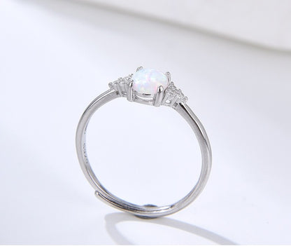 Anello Clemora™ –  Con pietra Opale e Argento 925 - Regolabile